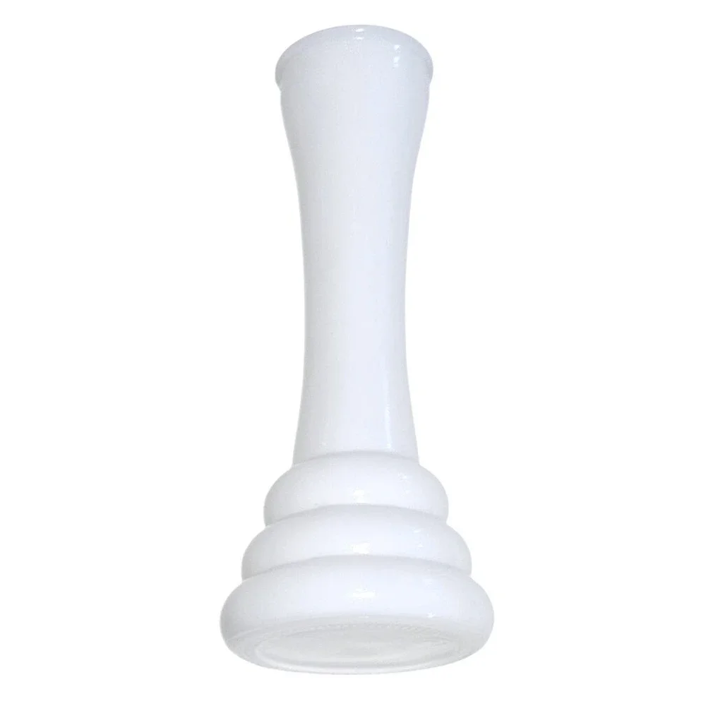 Vintage White Milk Glass Bud Vase Beehive Ribbed Base‎ Trumpet Neck 6 Inch